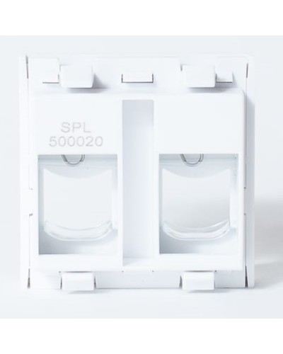 Лицевая панель45x45 мм, для 2 модулей Keystone SPL (500020) в Йошкар-Оле Аксессуары для кабель-канала Pintop.ru