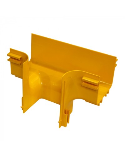 Вертикальный отвод на оптический лоток 120 мм, желтый LANMASTER (LAN-OT120-VT120) в Йошкар-Оле Аксессуары для лотков Pintop.ru