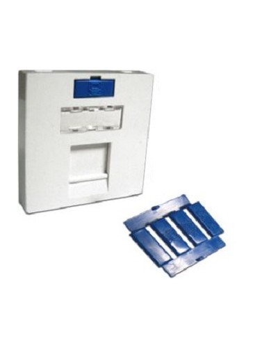 Вставка 45x45 на 1 кейстоун, угловая, со шторкой, маркировкой и иконками, белая LANMASTER LAN-SIP-23A-WH в Йошкар-Оле Аксессуары для кабель-канала Pintop.ru