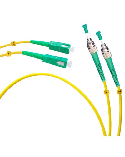 Шнур оптический duplex FC/APC-SC/APC 9/125 sm 2м LSZH Cabeus FOP(d)-9-FC/APC-SC/APC-2m в Йошкар-Оле Патч-корды оптические Pintop.ru