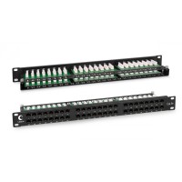 Патч-панель 19", 1U, 48 портов RJ-45 Cabeus PLHD-48-CAT.5E-DUAL IDC-1U