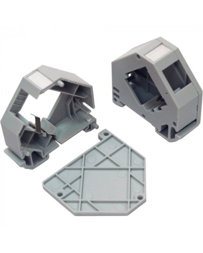 Бокс на DIN-рейку для установки модуля типа Keystone, серый LANMASTER (LAN-DRF-10K/BX-GY) в Йошкар-Оле Патч-корды и пигтейлы Pintop.ru