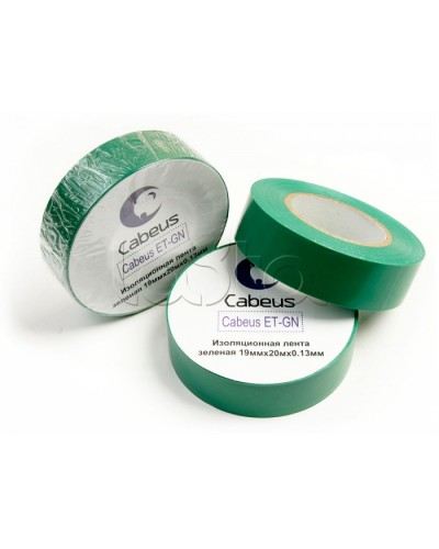 Лента изоляционная (зеленая) Cabeus ET-GN в Йошкар-Оле Аксессуары для кабель-канала Pintop.ru