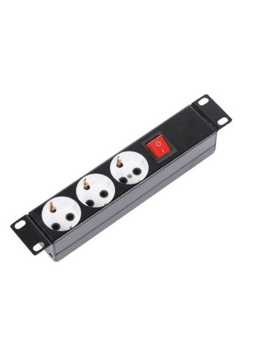 Блок силовых розеток 10 без шнура с выключателем, 3 розетки (черный) ЦМО БР-3П-10-9005 в Йошкар-Оле Блоки розеток Pintop.ru