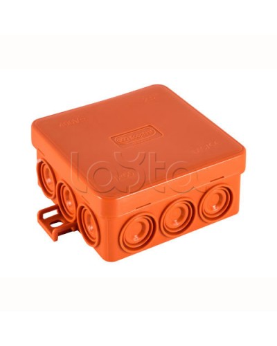 JBL085 Коробка огн. E110, о/п 85х85х38мм, без галогена, 12 вых., IP55, 3P, (0,15-4,0 мм2), цвет оранж. Экопласт (43465HF) в Йошкар-Оле Распределительные коробки Pintop.ru