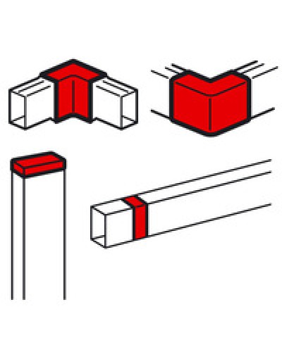 Заглушка торцевая/угол внутренний/угол внешний/накладка на стык для кабель-канала METRA 60x40 Legrand (638198) в Йошкар-Оле Аксессуары для кабель-канала Pintop.ru