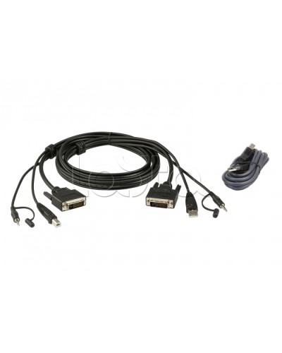 Комплект кабелей USB, DVI-D Dual Link для защищенного KVM-переключателя (1.8м) ATEN 2L-7D02UDX2 в Йошкар-Оле Видеоусилители, Модуляторы, Делители Pintop.ru