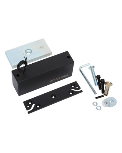 Электромагнитный влагозащищенный замок AccordTec ML-300П с планкой, цвет черный в Йошкар-Оле Электромагнитные замки Pintop.ru
