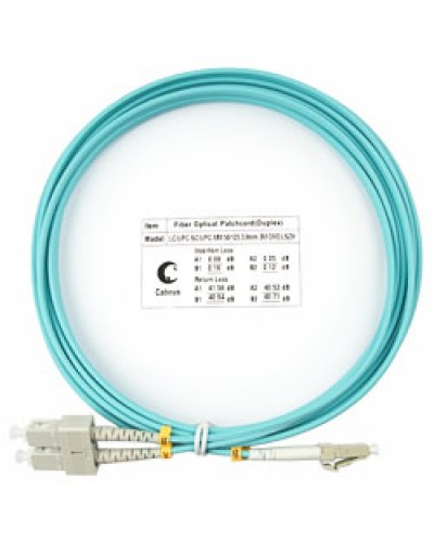 Шнур оптический duplex LC-SC 50/125 MM OM3 3 м LSZH Cabeus FOP-50-LC-SC-3M в Йошкар-Оле Патч-корды оптические Pintop.ru