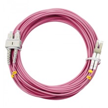 Шнур оптический duplex LC-SC 50/125 mm OM4 10м LSZH Cabeus FOP-50-OM4-LC-SC-10m