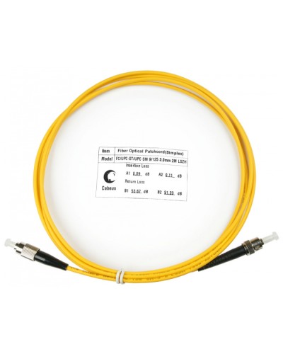 Шнур оптический simplex FC-ST 9/125 sm 2м LSZH Cabeus FOP(s)-9-FC-ST-2m в Йошкар-Оле Патч-корды оптические Pintop.ru