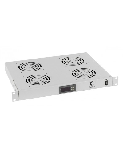 Панель вентиляционная с 4 вентиляторами с цифровым термодатчиком Cabeus JG03t в Йошкар-Оле Вентиляторные модули Pintop.ru