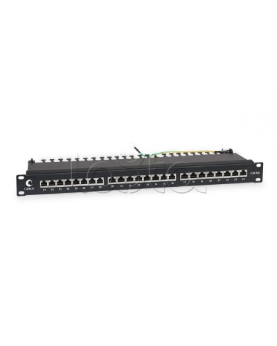 Патч-панель 19, 1U, 24 порта RJ-45, категория 6A, полностью экранированная, с задним кабельным организатором Cabeus PL-24-Cat.6A-SH-Dual IDC в Йошкар-Оле Патч панель Pintop.ru