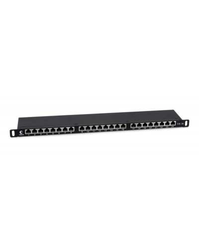Патч-панель 19 (0,5U) 24 порта RJ-45 кат.5е (экран) Cabeus (PLHD-24-Cat.5e-SH-Dual-0,5U) в Йошкар-Оле Патч панель Pintop.ru