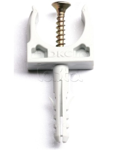 Держатель с защелкой и дюбелем, д.32 мм DKC 51332 в Йошкар-Оле Держатели, клипсы, скобы Pintop.ru