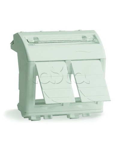 Адаптер для 2-х информационных разъемов Systimax, белый, 2мод DKC 76617B в Йошкар-Оле Аксессуары для стоек и шкафов Pintop.ru