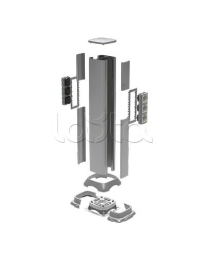 Колонна алюминевая 0,71 м, цвет светло-серебристый металлик DKC 09591 в Йошкар-Оле Аксессуары для стоек и шкафов Pintop.ru