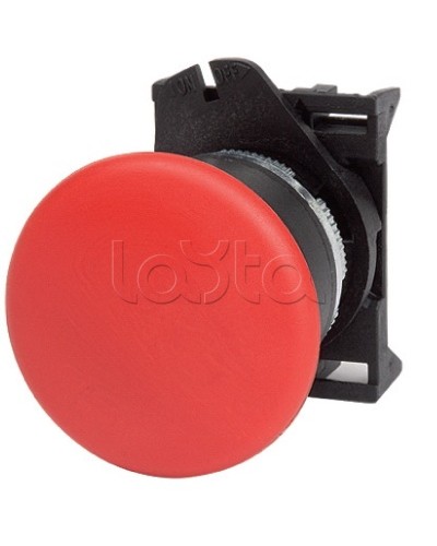 Кнопка грибовидная, прозрачная с фиксацией, красная д. 40 DKC ABHL1M4N в Йошкар-Оле Аксессуары для стоек и шкафов Pintop.ru