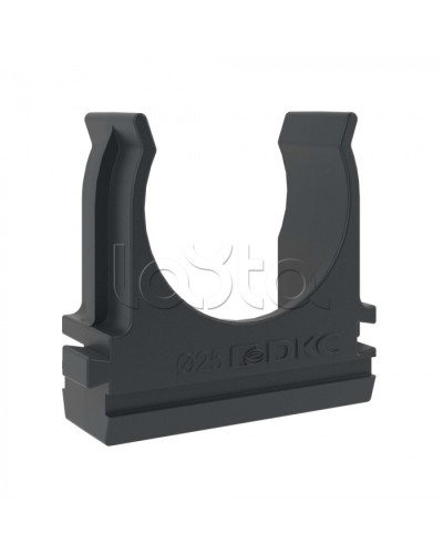 Держатель с защелкой D=25 (Черный) DKC (51025N) в Йошкар-Оле Держатели, клипсы, скобы Pintop.ru