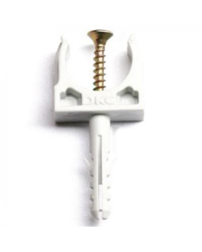 Держатель с защелкой и дюбелем, д.25 мм DKC 51325R5 в Йошкар-Оле Держатели, клипсы, скобы Pintop.ru