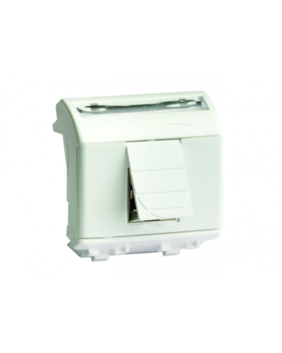 Розетка USB 2.0, со шторкой, белый RAL 9010, 1 разъем, 2М, BRAVA DKC 76202B в Йошкар-Оле Аксессуары для стоек и шкафов Pintop.ru