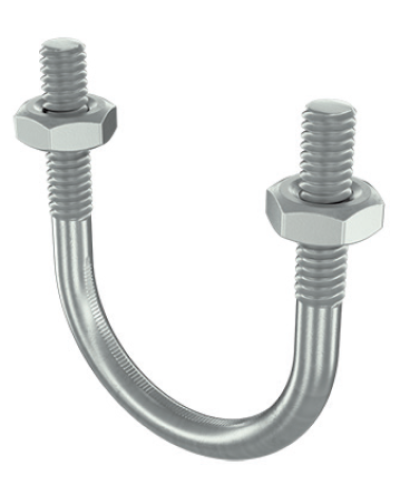 Скоба монтажная U-образная с резьбой М6 с гайками для труб d 1/2 DKC BHU11012 в Йошкар-Оле Держатели, клипсы, скобы Pintop.ru