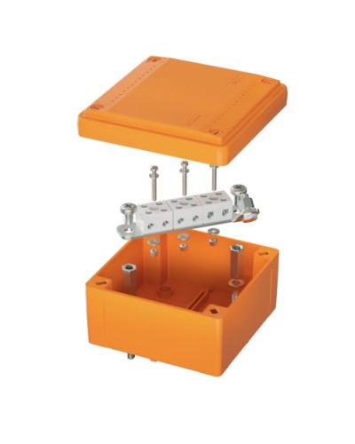 Коробка пластиковая FS с гладкими стенками и клеммниками IP56 100х100х50мм 6р 450V,6A, 4мм.кв DKC (FSB10604) в Йошкар-Оле Распределительные коробки Pintop.ru