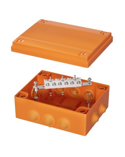 Коробка распределительная IP55, пластиковая с кабельными вводами и клеммниками 240х190х90мм DKC FSK41610 в Йошкар-Оле Распределительные коробки Pintop.ru