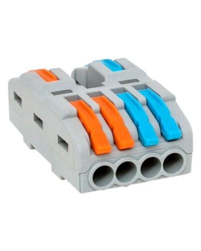 Строительно-монтажная клемма СМК 222-424 разветвительная 4 выхода 0,08-4 мм2 EKF (plc-smk-422-4) - Строительно-монтажная клемма СМК 222-424 разветвительная 4 выхода 0,08-4 мм2 EKF в Йошкар-Оле Клеммные колодки Pintop.ru