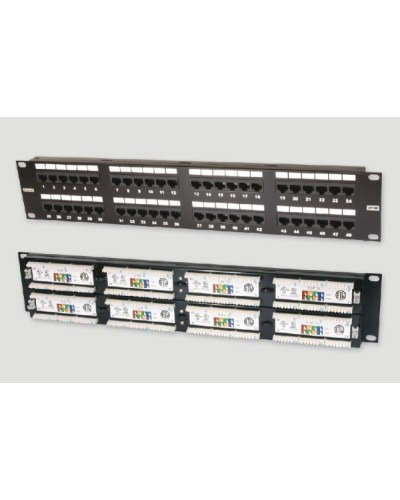 Патч-панель 19, 2U, 48xRJ45 категория 5е Eurolan (27B-U5-48BL) в Йошкар-Оле Патч панель Pintop.ru
