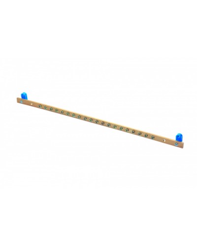 Шина заземления 19 (500 мм), 20 точек, 5 × 15 мм Eurolan 60A-14-11GR в Йошкар-Оле Аксессуары для стоек и шкафов Pintop.ru