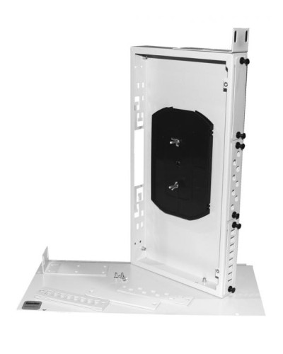 Бокс оптический универсальный 19, от 8 до 24 портов (SC, duplex LC, ST, FC), со сплайс пластиной, без пигтейлов и проходных адаптеров Hyperline FO-19R-1U-3xSLT-W140H42-24UN-GY в Йошкар-Оле Кросс оптический Pintop.ru