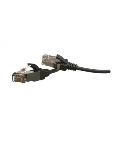 Патч-корд S/FTP Hyperline (PC-LPT-SFTP-RJ45-RJ45-C6-1M-LSZH-BK) в Йошкар-Оле Патчкорды (медные) Pintop.ru