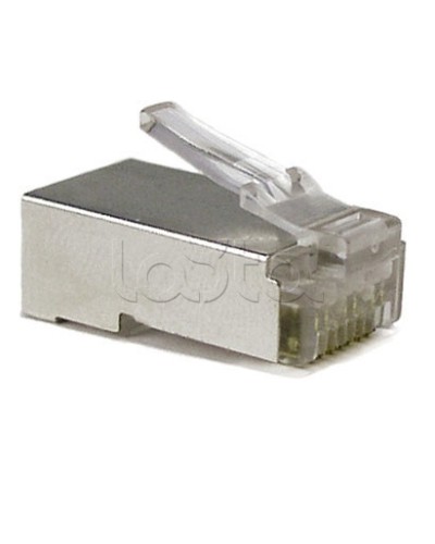 Разъем экранированный RJ-45 под витую пару, категория 6, без вставки Hyperline (PLUG-8P8C-U-C6-SH) в Йошкар-Оле Коннекторы и разъемы Pintop.ru