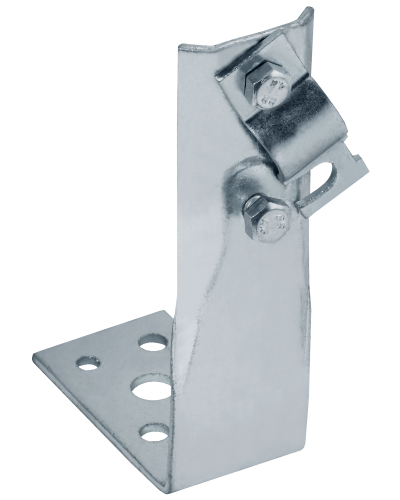 Держатель проводника круглого 6-10мм винтовой угловой h=80мм оцинкованная сталь HDZ IEK (ZDP87-14-1-16-80) в Йошкар-Оле Крепеж Pintop.ru