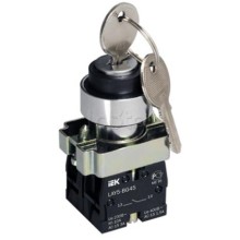 Переключатель LAY5-BG45 на 2 положения с ключом без фиксации IEK BSW80-BG-2-K02