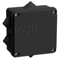 Коробка расп. КМ41233 100х100х50мм IP44 6 вв. черная IEK (UKO11-100-100-050-K02-44)