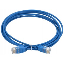 ITK Коммутационный шнур кат.5E UTP LSZH 2м slim язычок син. (PC03-C5EUL-2M-SL-WT)