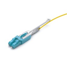 Патч-корд оптический дуплексный, LC-LC, для панелей высокой плотности, OM4, LSZH, 1 м, розовый LANMASTER LAN-2LC-2LC/OM4H-1.0