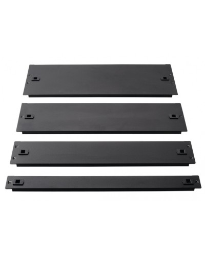 Фальш-панель металлическая 19 2U, быстросъемная, черная LANMASTER LAN-DC-TLMFP-2U в Йошкар-Оле Аксессуары для стоек и шкафов Pintop.ru