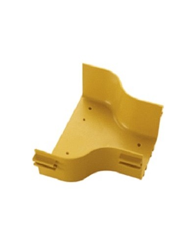 Переход горизонтальный с лотка 240 мм на лоток 120 мм, желтый LANMASTER LAN-OT240-RD120 в Йошкар-Оле Аксессуары для кабель-канала Pintop.ru