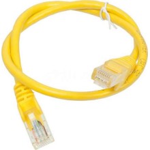 Патч-корд RJ45 - RJ45, 4 пары, UTP, категория 6, 1 м, желтый, LSZH LANMASTER LAN-PC45/U6-1.0-YL