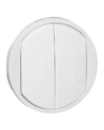 Лицевая панель для выключателя двойного белый Celiane Legrand 068002 в Йошкар-Оле Аксессуары для кабель-канала Pintop.ru