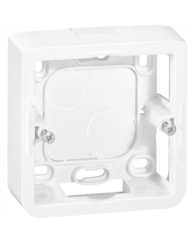 Коробка накладная, глубина 30 мм, белая Mosaic Legrand 080280 в Йошкар-Оле Аксессуары для кабель-канала Pintop.ru