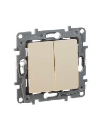 Переключатель двухклавишный 10AX Plus Legrand 672312 в Йошкар-Оле Аксессуары для кабель-канала Pintop.ru