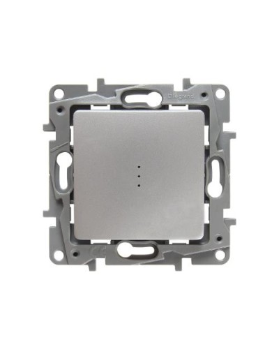 Переключатель с подсветкой Etika Plus 10 AX 250 В алюминий Legrand 672415 в Йошкар-Оле Аксессуары для кабель-канала Pintop.ru