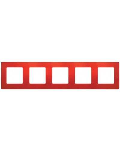 Рамка 5 постов Etika красный Legrand 672535 в Йошкар-Оле Аксессуары для кабель-канала Pintop.ru