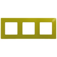 Рамка 3 поста Etika зеленый папоротник Legrand 672543