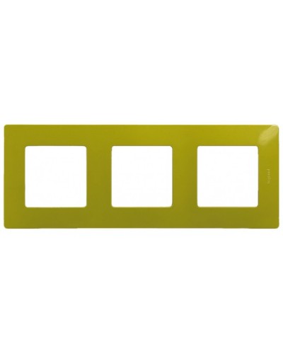Рамка 3 поста Etika зеленый папоротник Legrand 672543 в Йошкар-Оле Аксессуары для кабель-канала Pintop.ru