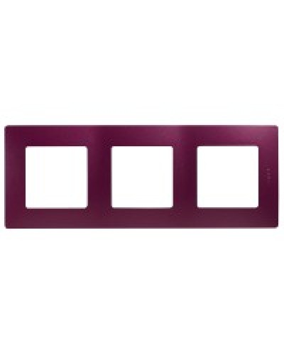 Рамка 3 поста Etika сливовый Legrand 672563 в Йошкар-Оле Аксессуары для кабель-канала Pintop.ru